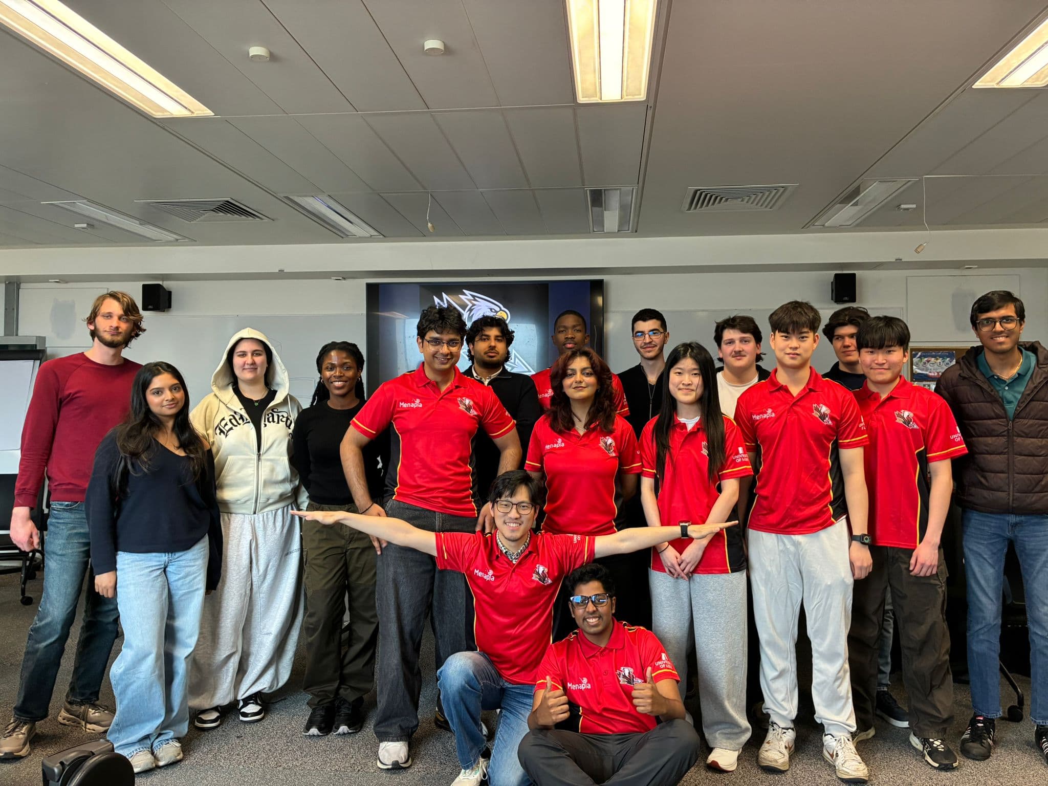 The Gryphon Arrows team in their red kit